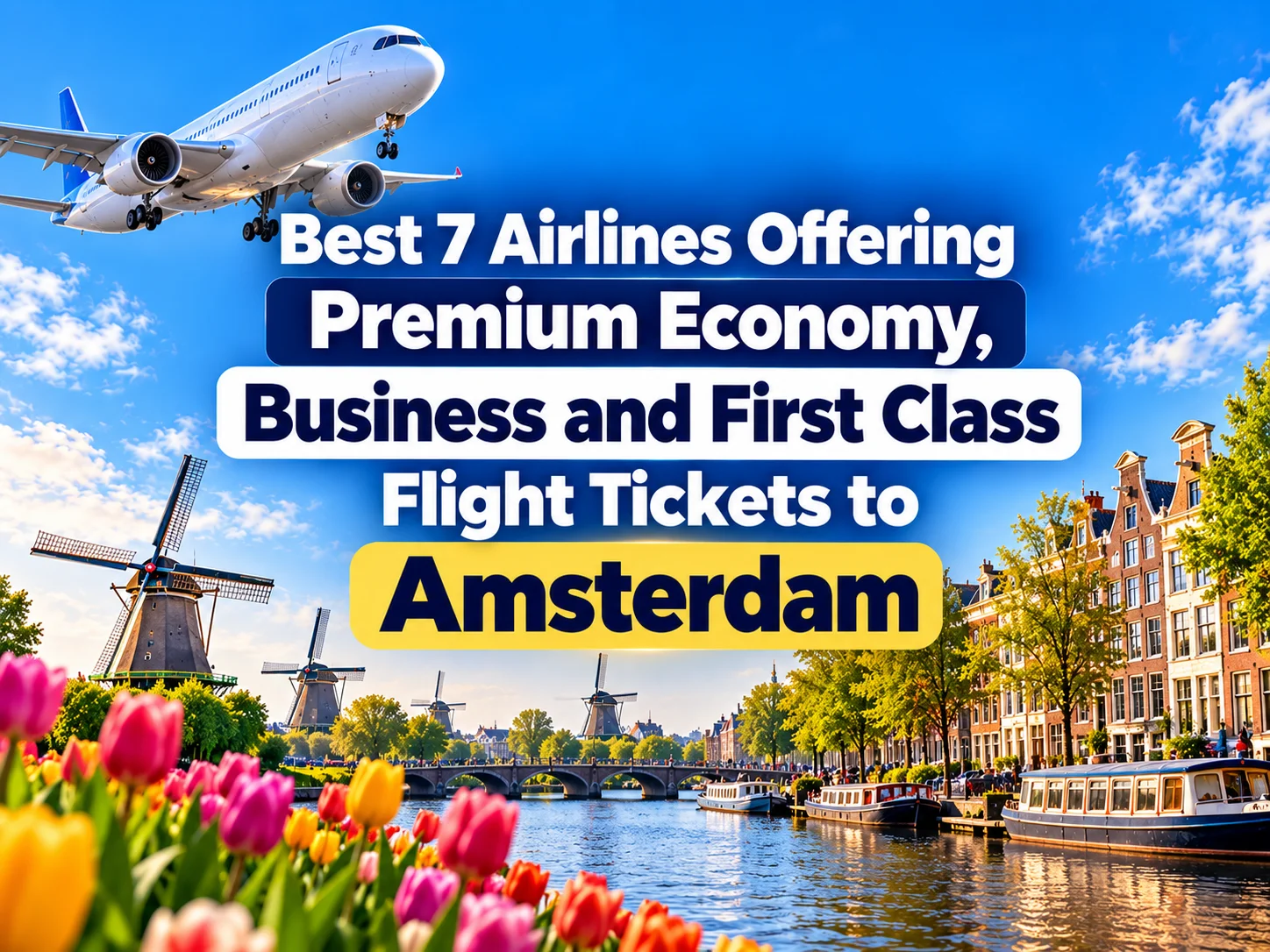 Best 7 Airlines Offering Premium Economy, Business and First Class Flight Tickets to Amsterdam