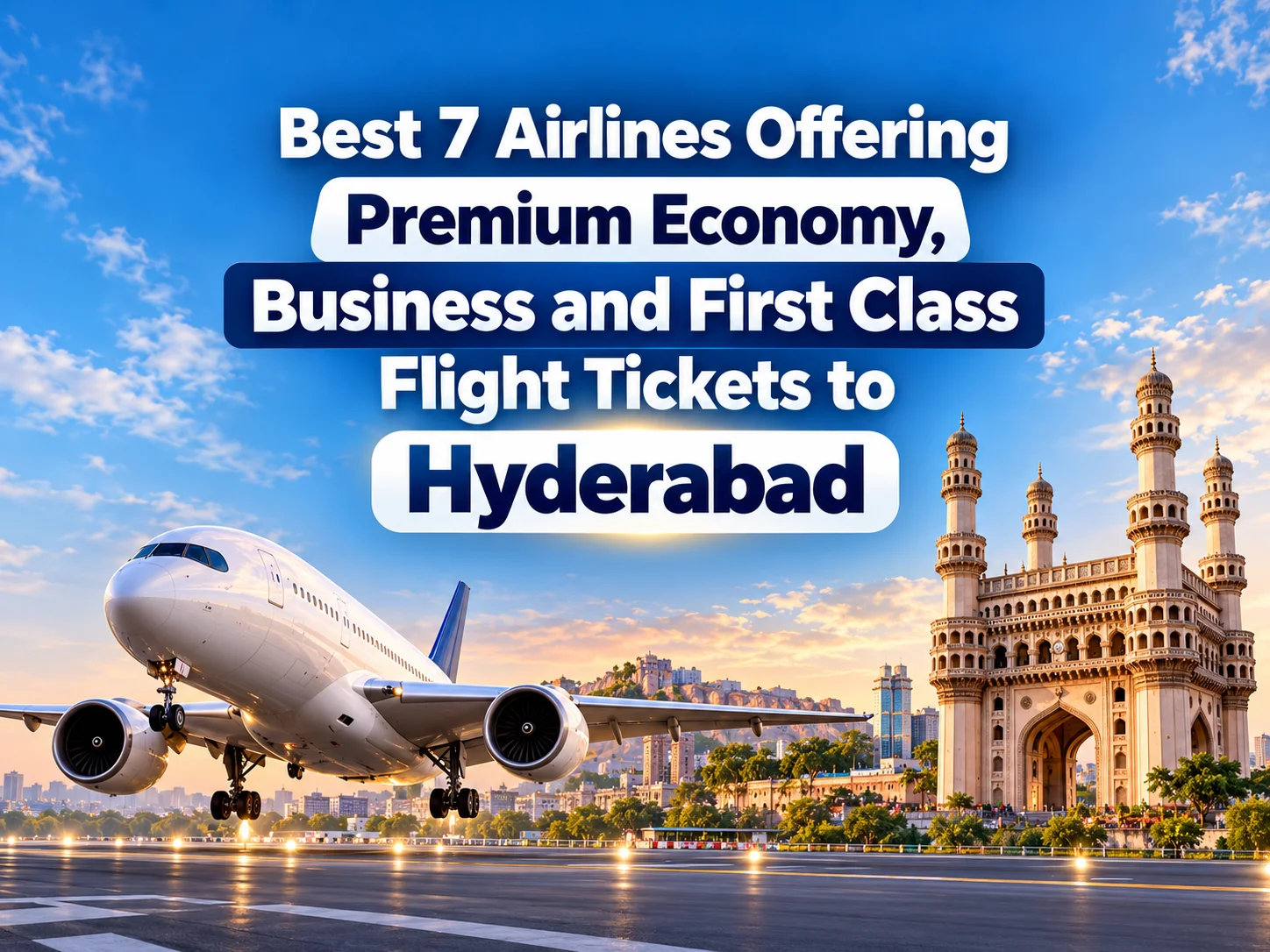 Best 7 Airlines Offering Premium Economy, Business and First Class Flight Tickets to Hyderabad