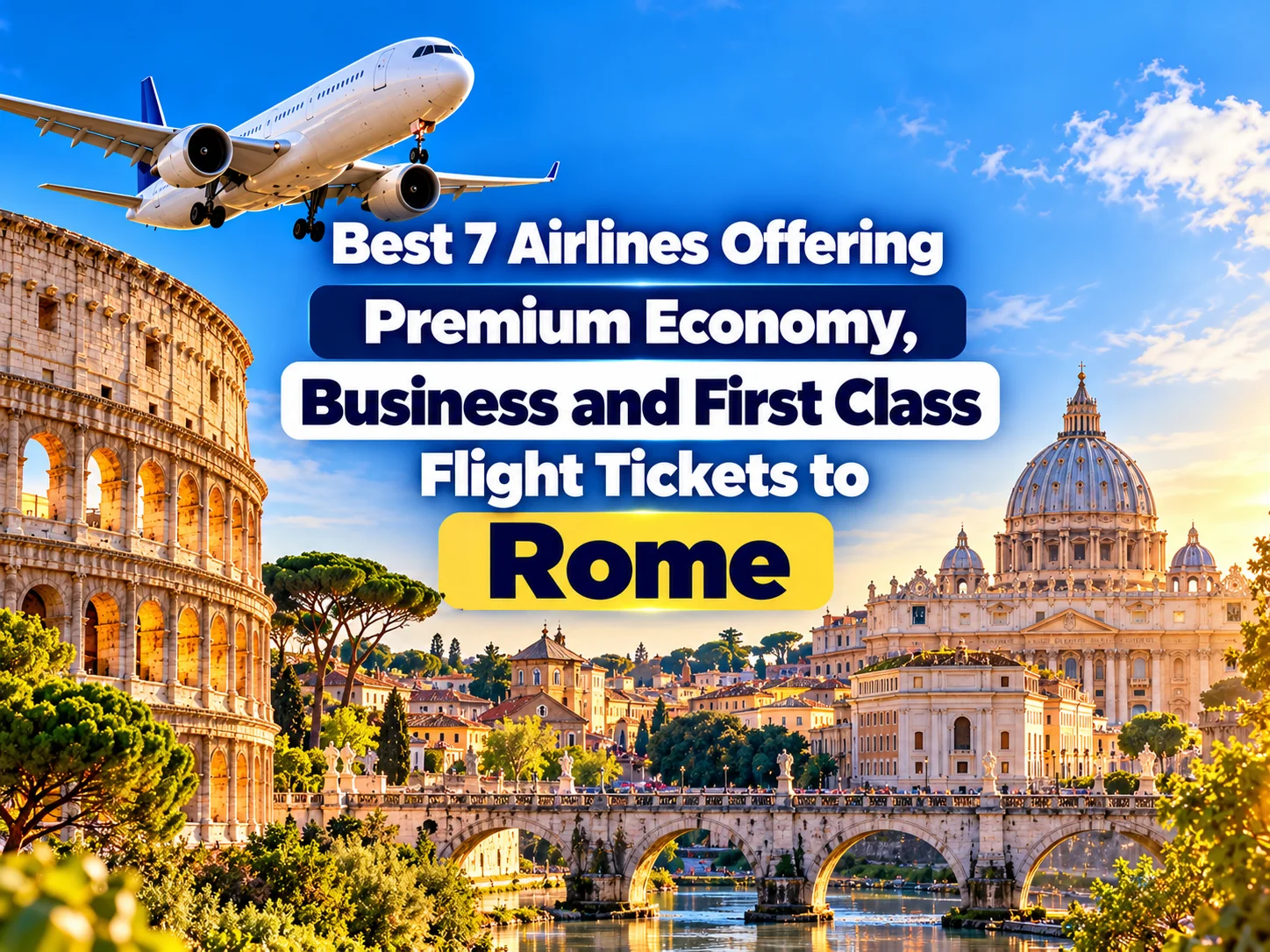 Best 7 Airlines Offering Premium Economy, Business and First Class Flight Tickets to Rome