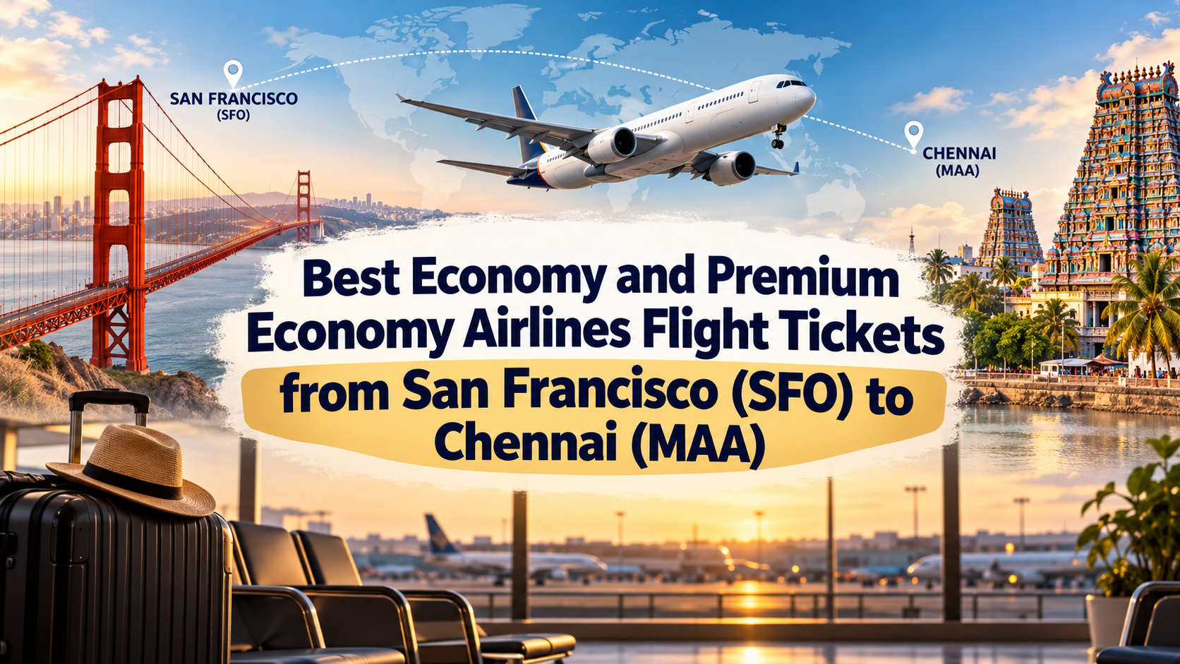 Best Economy and Premium Economy Airlines Flight Tickets from San Francisco (SFO) to Delhi (DEL)