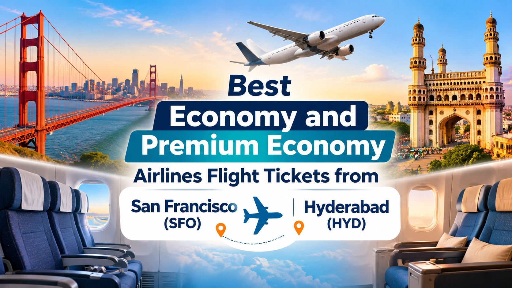 Best Economy and Premium Economy Airlines Flight Tickets from San Francisco (SFO) to Hyderabad (HYD)
