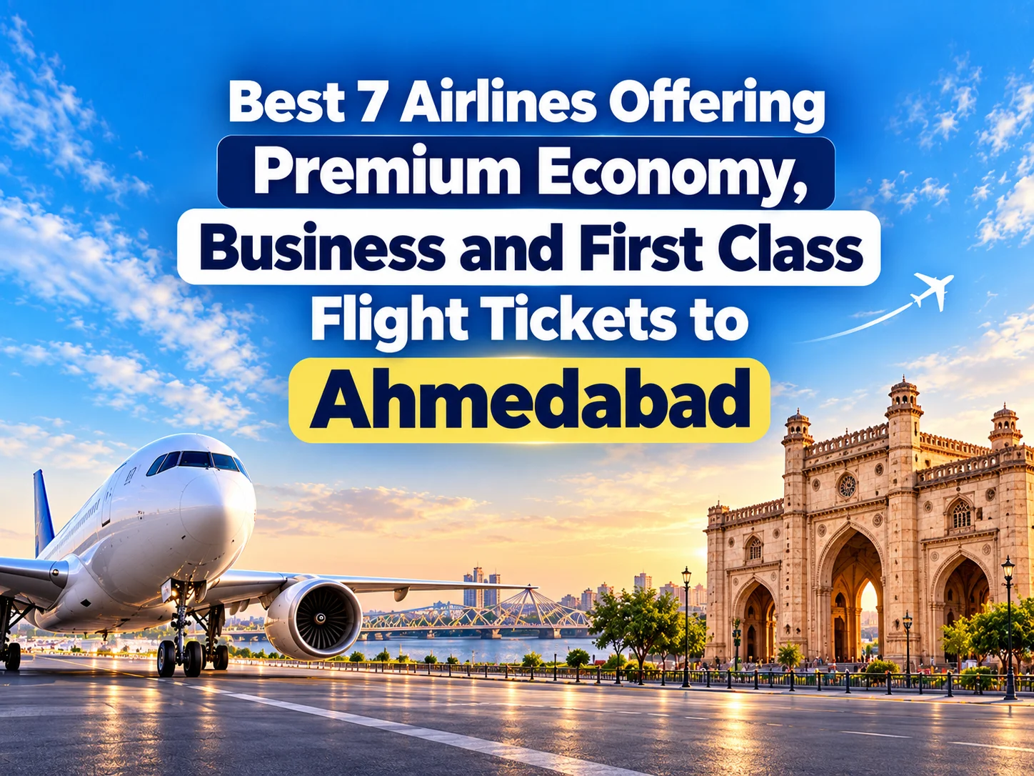 Best 7 Airlines Offering Premium Economy, Business and First Class Flight Tickets to Ahmedabad