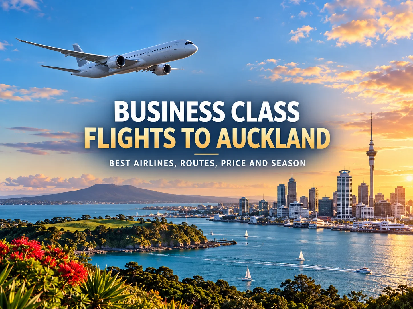 Business Class Flights to Auckland – Best Airlines, Routes, Price and Season (Complete Guide)
