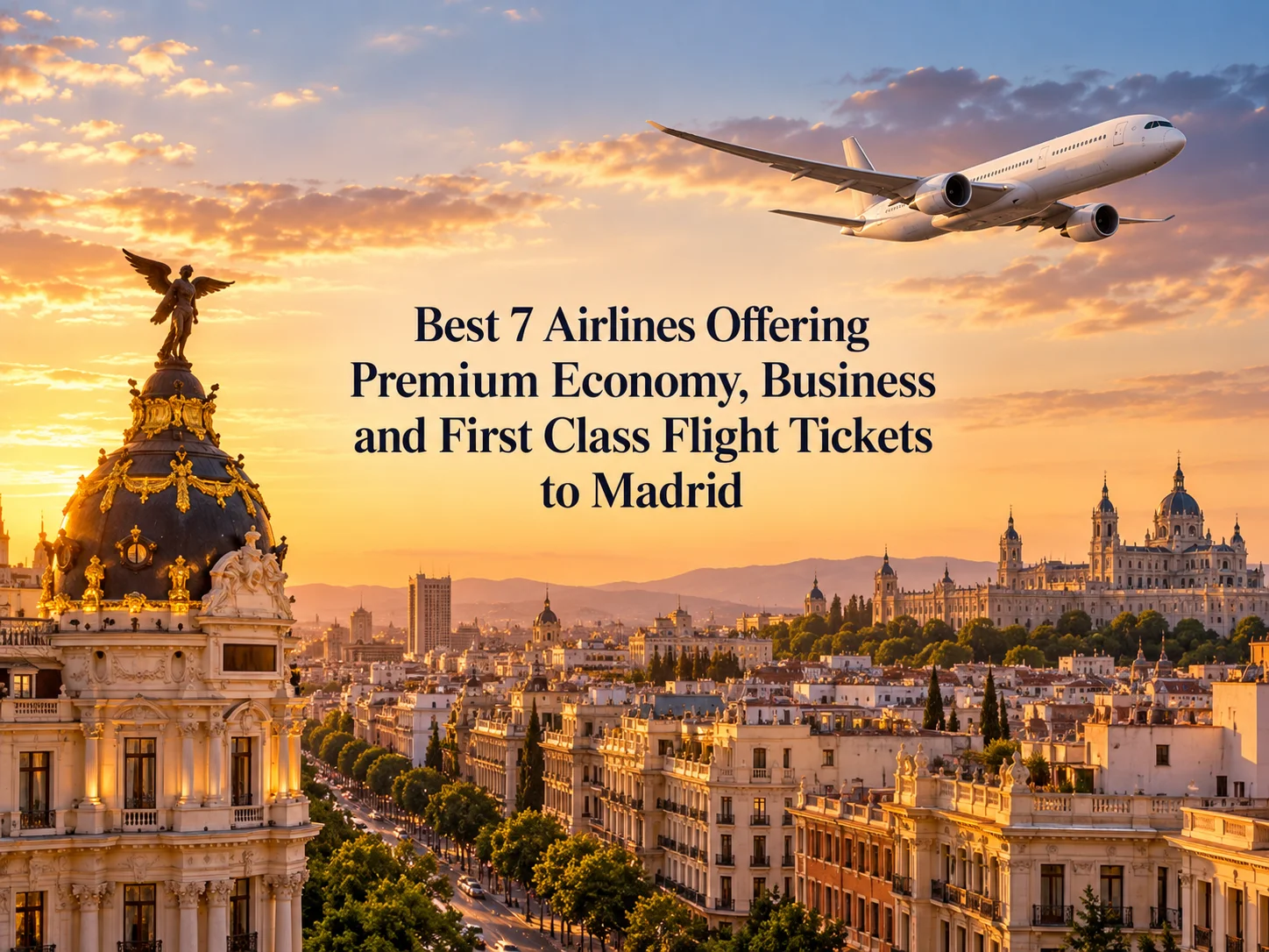 Best 7 Airlines Offering Premium Economy, Business and First Class Flight Tickets to Madrid