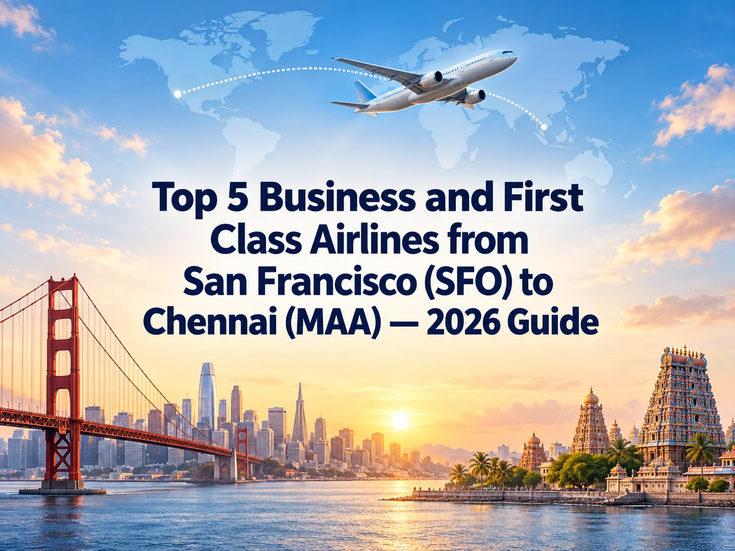 Best Business and First Class Airlines Flight Tickets from San Francisco (SFO) to Chennai (MAA)
