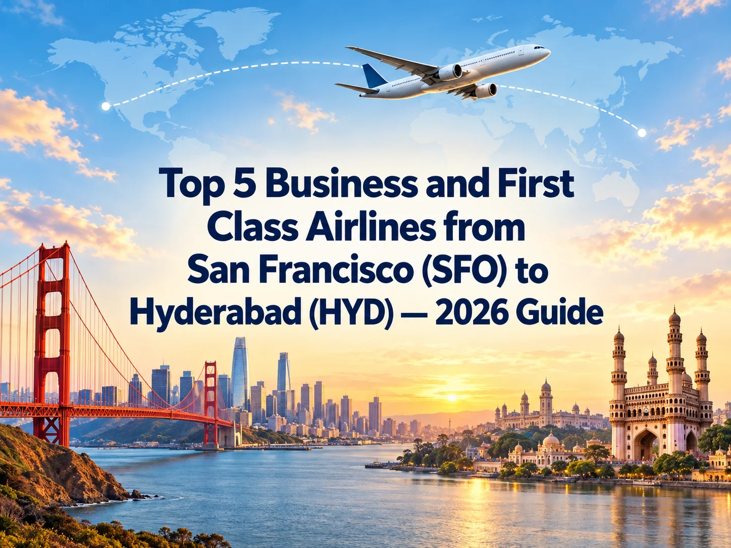 Best Business and First Class Airlines Flight Tickets from San Francisco (SFO) to Hyderabad (HYD)