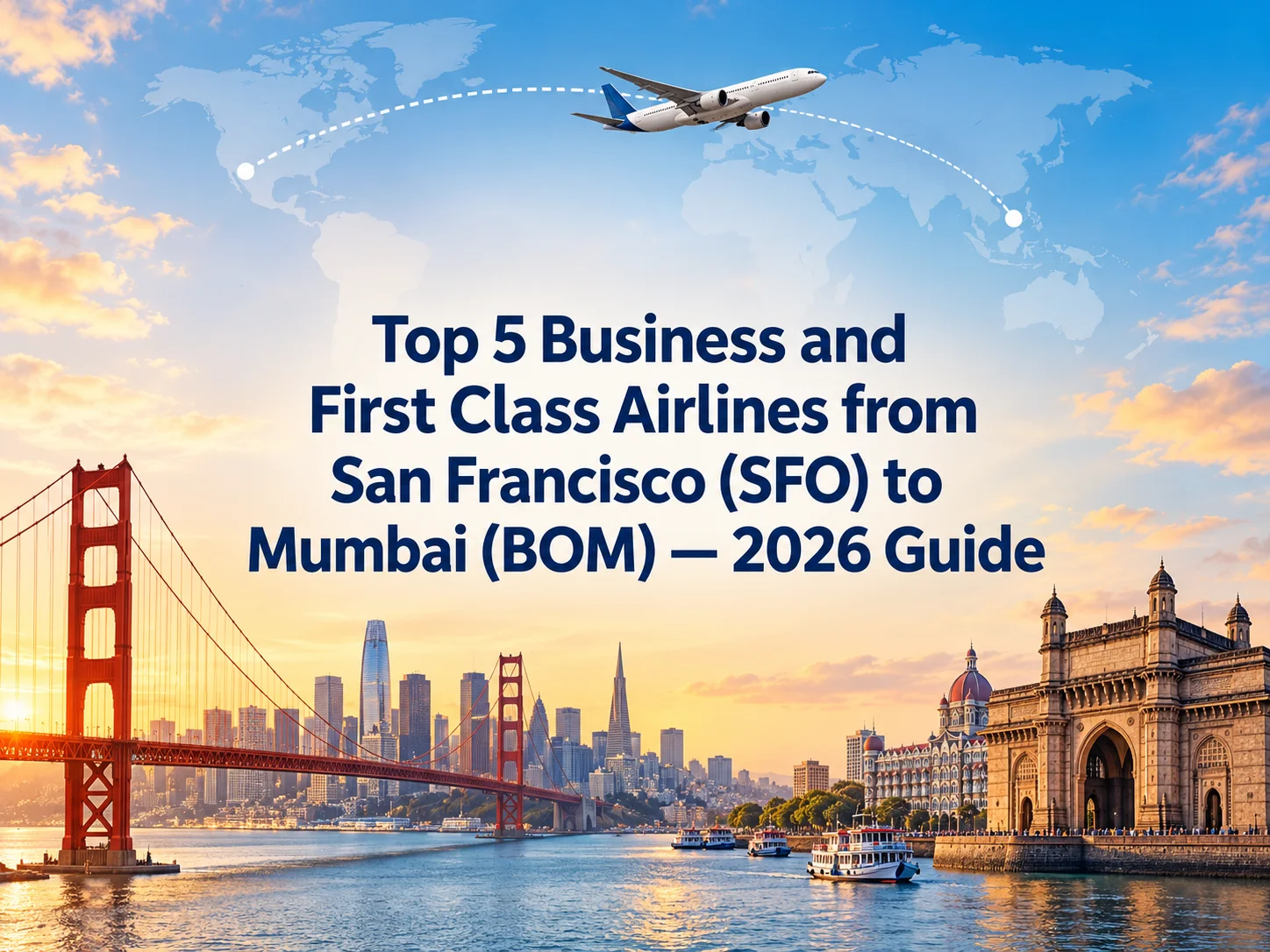 Best Business and First Class Airlines Flight Tickets from San Francisco (SFO) to Mumbai (BOM)