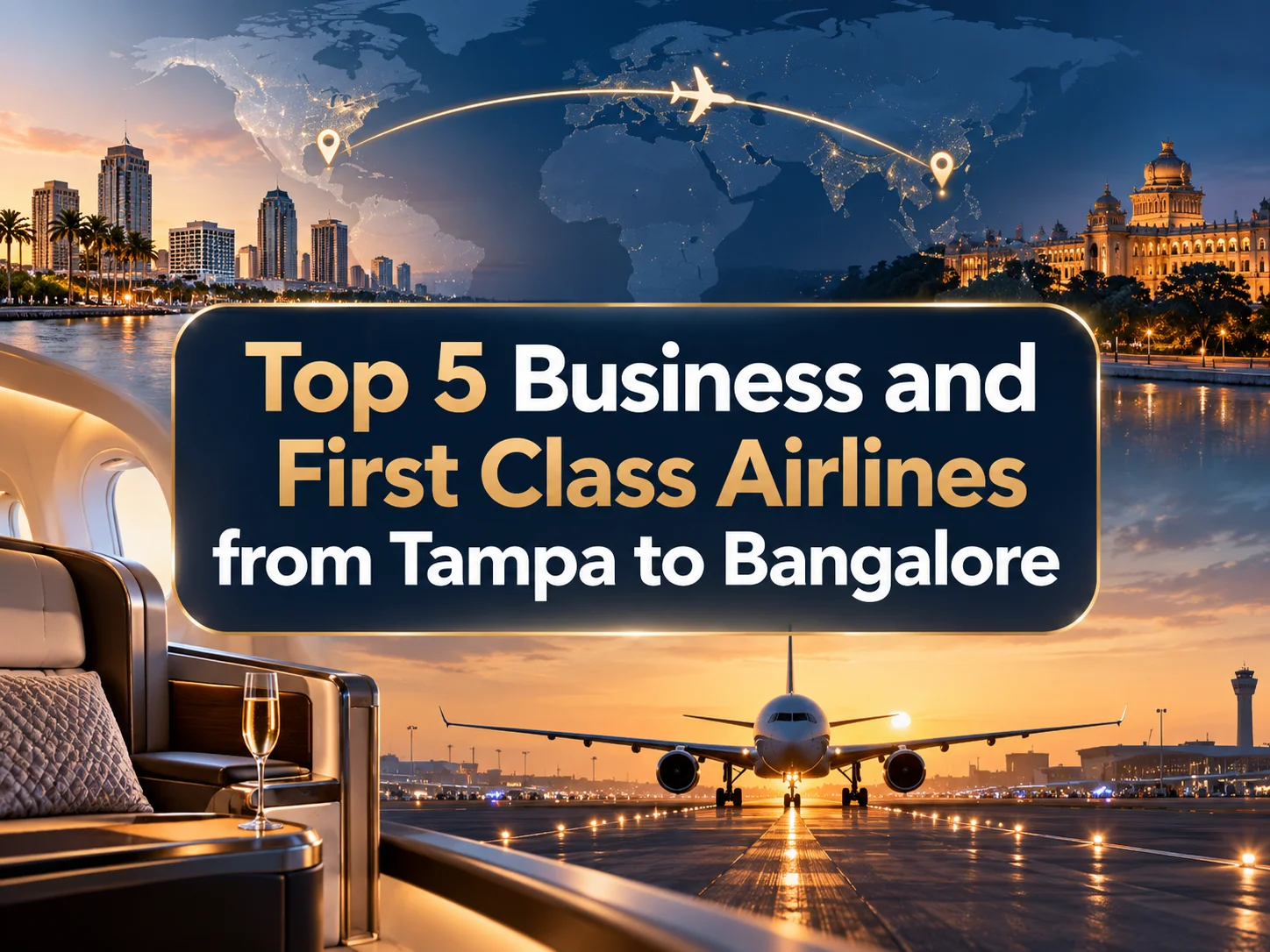 Best Business and First Class Airlines Flight Tickets from Tampa to Bangalore