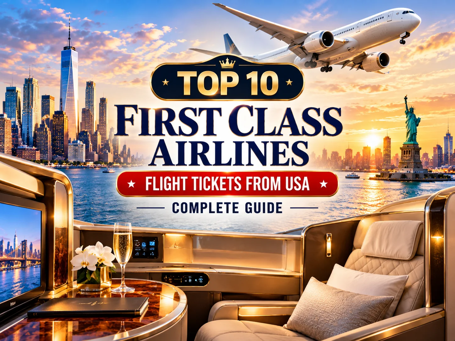 Top 10 First Class Airlines Flight Tickets From USA – Complete Guide
