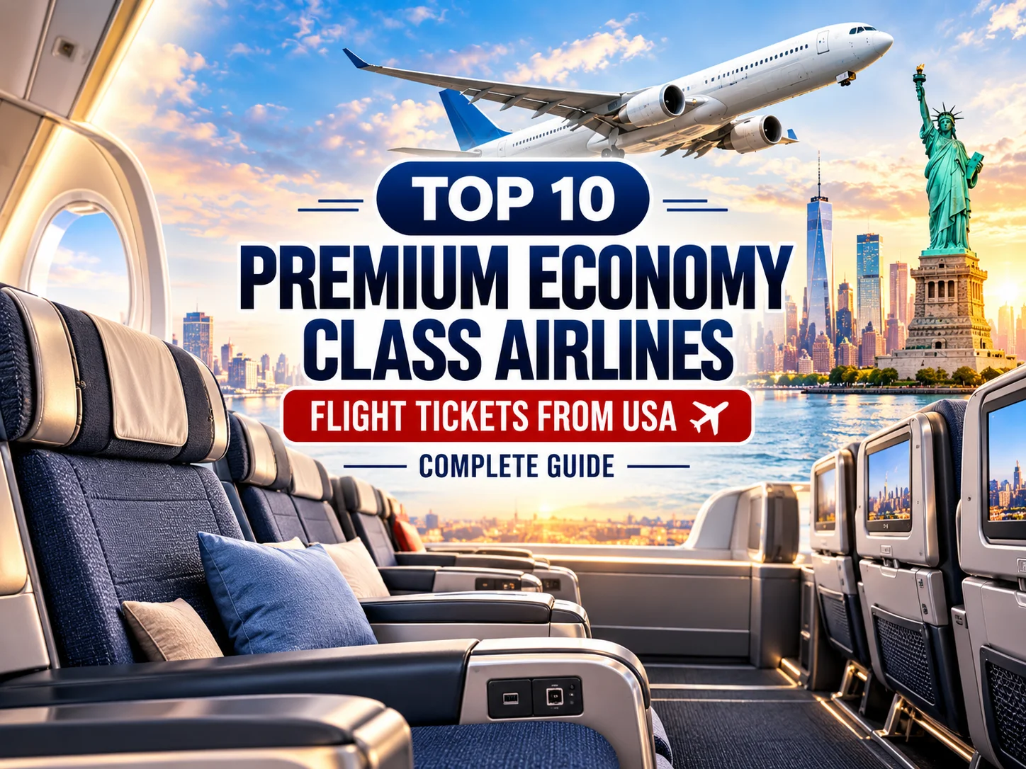 Top 10 Premium Economy Class Airlines Flight Tickets From USA – Complete Guide